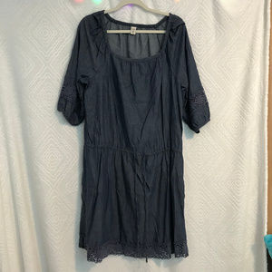 Old Navy Denim and Lace Dress